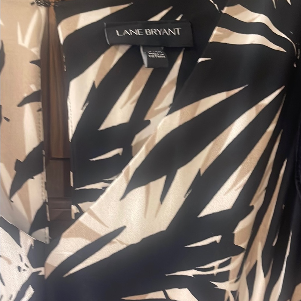 Lane Bryant Black and Cream Maxi Dress